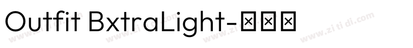 Outfit BxtraLight字体转换